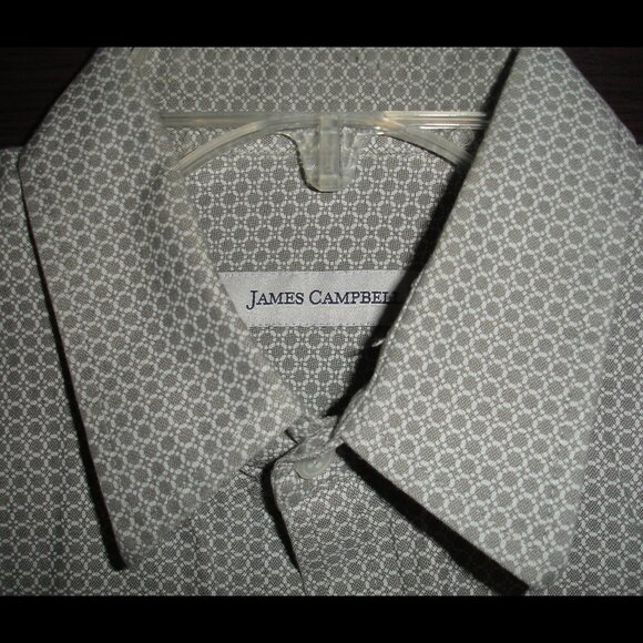 James Campbell formal short Sleeve Mens Shirt Medium - Picture 2 of 4